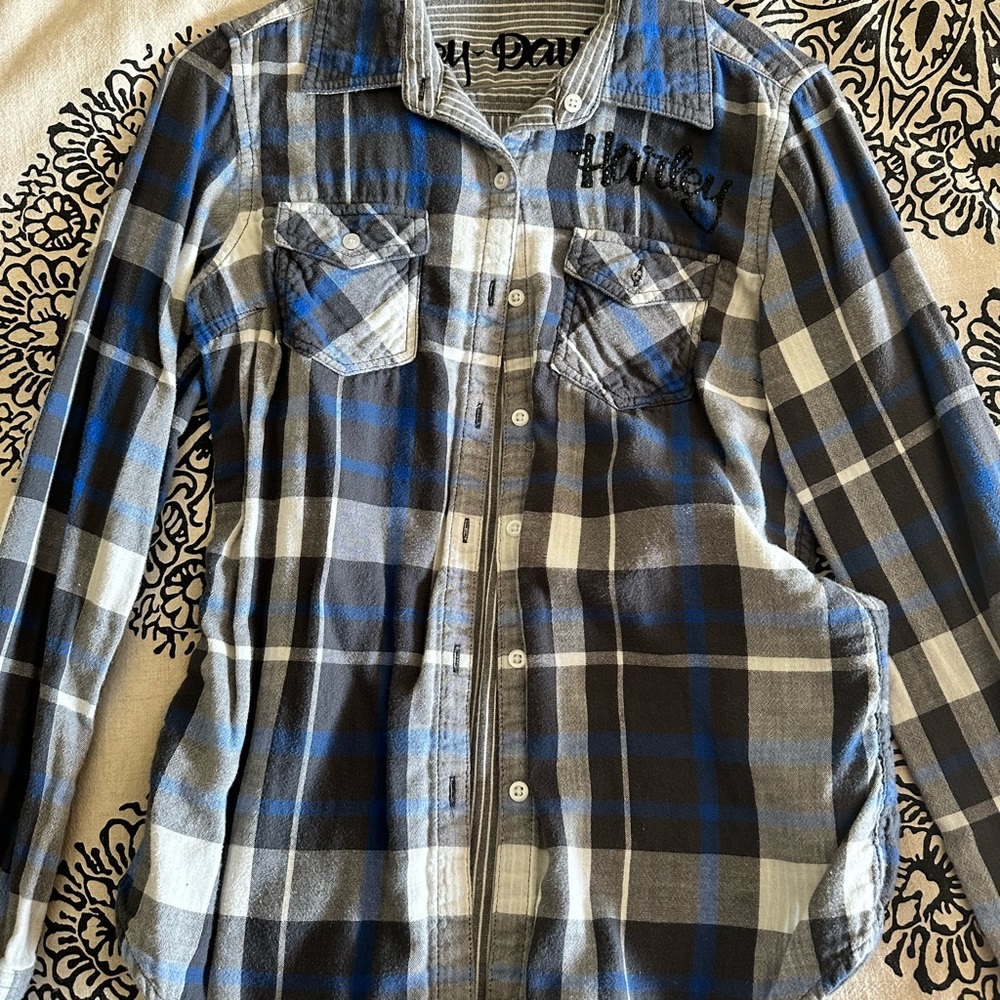 Reversible Harley Davidson button down